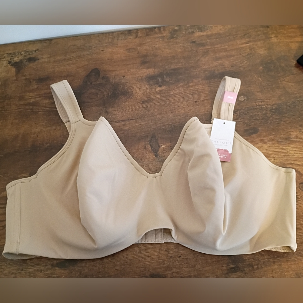 NEW Cacique Tan Full Coverage Bra with Padded Straps